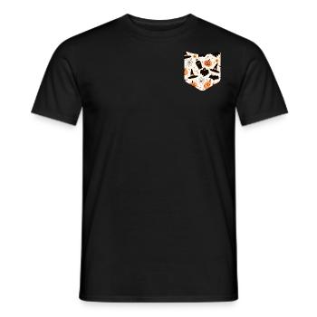 Motif de citrouille sorcière Creepy Breast Pocket Halloween - T-shirt homme - noir - Devant - AI Model Male 178 light (178cm)
