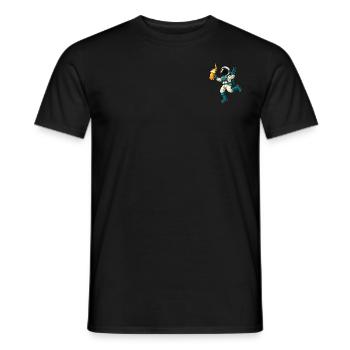 Astronaute avec de la bière - T-shirt homme - noir - Devant - AI Model Male 178 light (178cm)