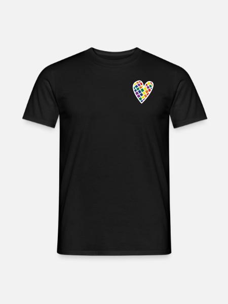Heart Rainbow Pride - Männer T-Shirt - Schwarz