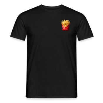 Sac à frites amusant - Frites - T-shirt homme - noir - Devant - AI Model Male 178 light (178cm)