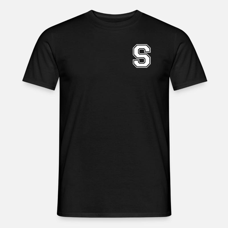 s - Männer T-Shirt - Schwarz