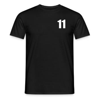 11 - Men's T-Shirt - black - Front - AI Model Male 178 light (178cm)