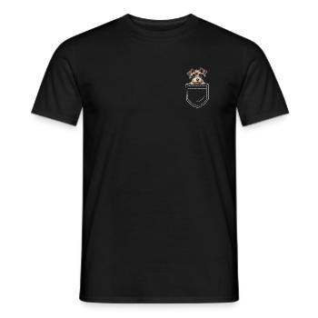 Chien Schnauzer nain - T-shirt homme - noir - Devant - AI Model Male 178 light (178cm)