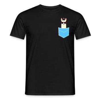 Alpaca Love Sunglasses Pocket - T-shirt homme - noir - Devant - AI Model Male 178 light (178cm)