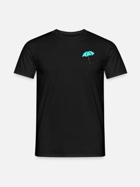 Regenschirm - Männer T-Shirt - Schwarz