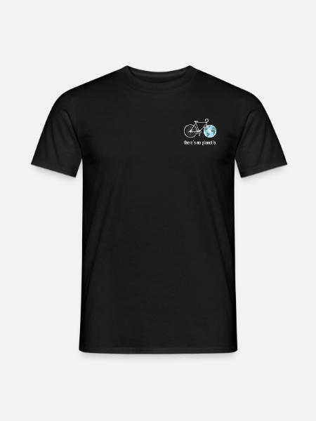 planet b_Fahrrad_white_world color - Männer T-Shirt - Schwarz