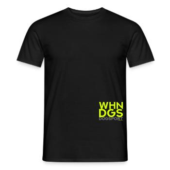 WHNDGS Dog Sport Agility Gift Idea Brand Shirt - Men's T-Shirt - black - Front - AI Model Male 178 light (178cm)