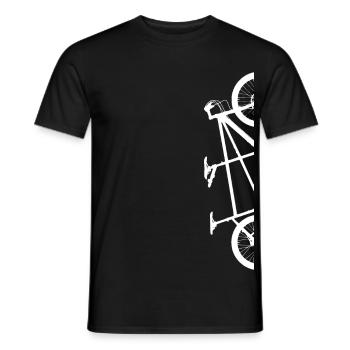 Demi-tandem - T-shirt homme - noir - Devant - AI Model Male 178 light (178cm)