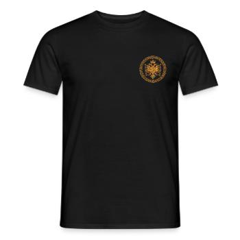 Albanien Flagge Krone / Albanischer Adler Gold - Männer T-Shirt - Schwarz - Vorne - AI Model Male 178 light (178cm)