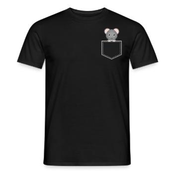 Pocket Mouse-Bags Mouse - Men's T-Shirt - black - Front - AI Model Male 178 light (178cm)