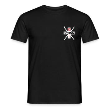 Ski Swiss Ski Motiv weiss - Männer T-Shirt - Schwarz - Vorne - AI Model Male 178 light (178cm)
