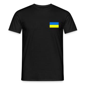 Drapeau ukrainien - T-shirt homme - noir - Devant - AI Model Male 178 light (178cm)
