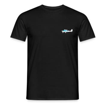 Flugzeug Pilot Flieger Ultraleichtflugzeug UL c42 - Männer T-Shirt - Schwarz - Vorne - AI Model Male 178 light (178cm)