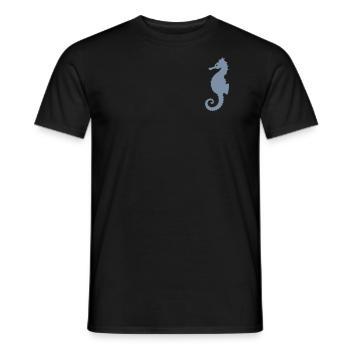 Seahorse logo - Men's T-Shirt - black - Front - AI Model Male 178 light (178cm)