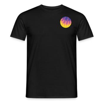 002 rund gelbpinkblau - Männer T-Shirt - Schwarz - Vorne - AI Model Male 178 light (178cm)
