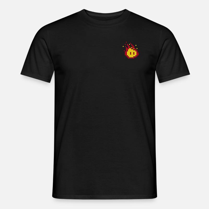 Fireball (Scanlines) - Männer T-Shirt - Schwarz