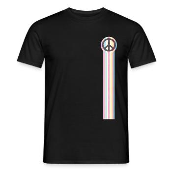 Flower Power Hippie Love Peace - Männer T-Shirt - Schwarz - Vorne - AI Model Male 178 light (178cm)