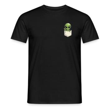 Alien dans la poche Paix Science fiction - T-shirt homme - noir - Devant - AI Model Male 178 light (178cm)