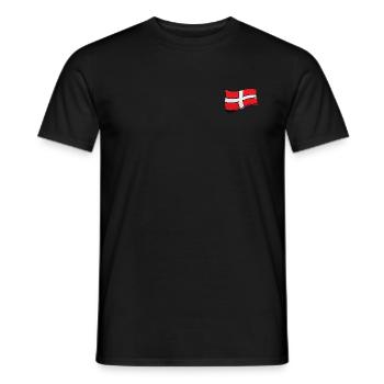 Tshirt savoie, T-shirt Savoie , drapeau savoie , - T-shirt homme - noir - Devant - AI Model Male 178 light (178cm)
