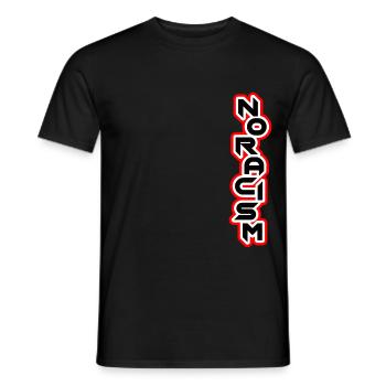 against racism - Men's T-Shirt - black - Front - AI Model Male 178 light (178cm)