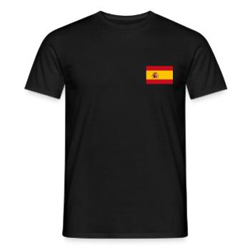 Drapeau de l’Espagne - T-shirt homme - noir - Devant - AI Model Male 178 light (178cm)