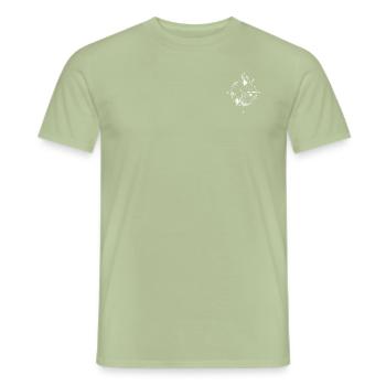 Mindfulness of our nature - Men's T-Shirt - sage - Front - AI Model Male 178 light (178cm)