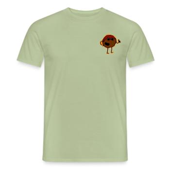 MARCHANDISE DE MEATBALL - T-shirt homme - vert sauge - Devant - AI Model Male 178 light (178cm)