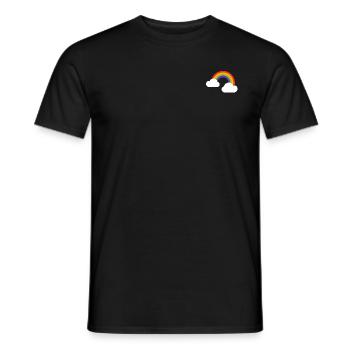 Rainbow Clouds - Men's T-Shirt - black - Front - AI Model Male 178 light (178cm)