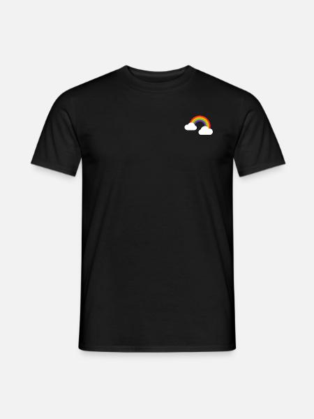 Rainbow Clouds - Men's T-Shirt - black