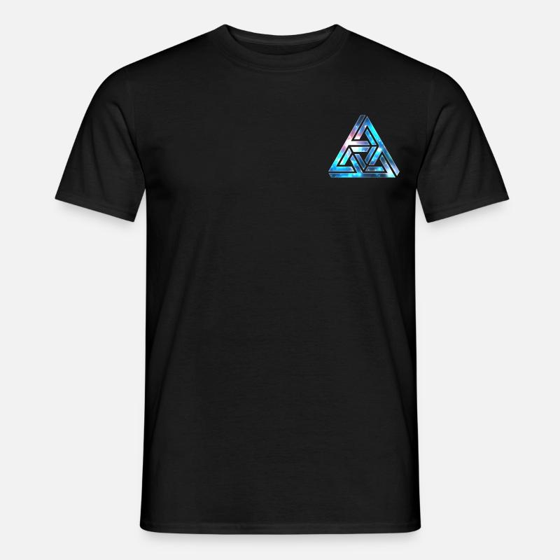 Optische Täuschung, Unmögliches Dreieck, 3D Formen - Männer T-Shirt - Schwarz