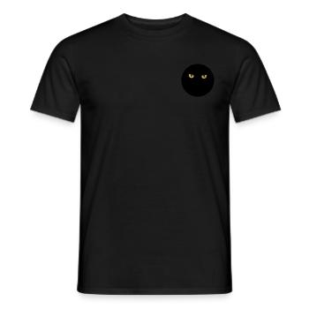 Katzenaugen im Dunkeln - Männer T-Shirt - Schwarz - Vorne - AI Model Male 178 light (178cm)