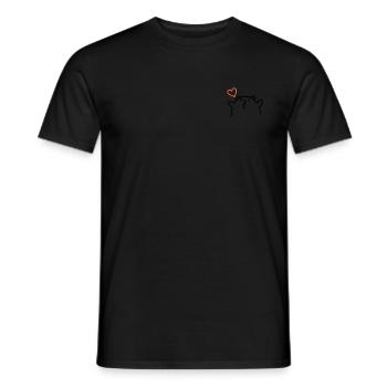 Kuschelbär Teddy Bär Liebe Herz Umarmung - Männer T-Shirt - Schwarz - Vorne - AI Model Male 178 light (178cm)