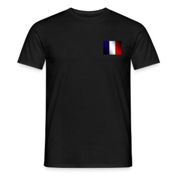 Drapeau français - T-shirt homme - noir - Devant - AI Model Male 178 light (178cm)