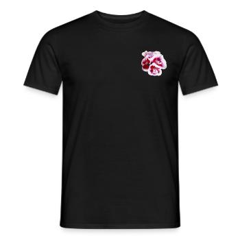 Pink Flowers - Men's T-Shirt - black - Front - AI Model Male 178 light (178cm)