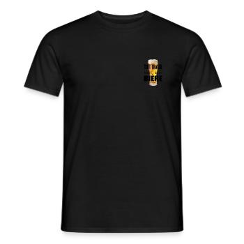 Bière - T-shirt homme - noir - Devant - AI Model Male 178 light (178cm)