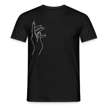 Bubble hand - Men's T-Shirt - black - Front - AI Model Male 178 light (178cm)