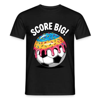 Funny Soccer Donut Shirt Score Big Sprinkles Sport - T-shirt homme - noir - Devant - AI Model Male 178 light (178cm)