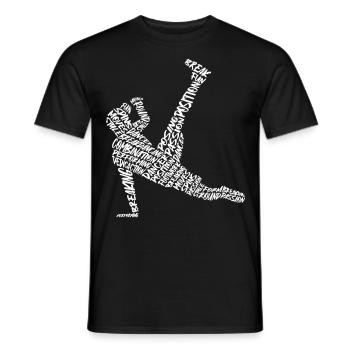 Breakdance Breakdancer Typografie Jungen Kinder - Männer T-Shirt - Schwarz - Vorne - AI Model Male 178 light (178cm)