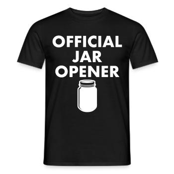 Official Jar Opener - Men's T-Shirt - black - Front - AI Model Male 178 light (178cm)