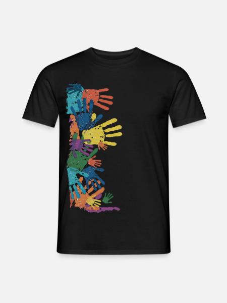 HANDS OF TOUCH - Men's T-Shirt - black
