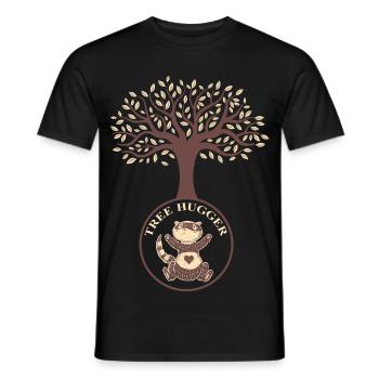 Furets des arbres - T-shirt homme - noir - Devant - AI Model Male 178 light (178cm)