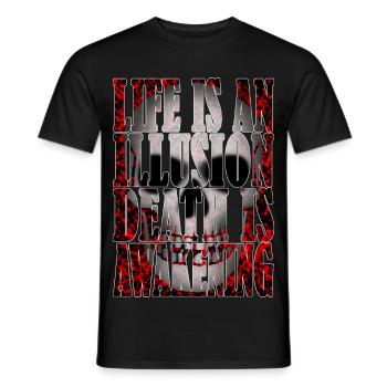 La vie est une illusion R6Z - T-shirt homme - noir - Devant - AI Model Male 178 light (178cm)