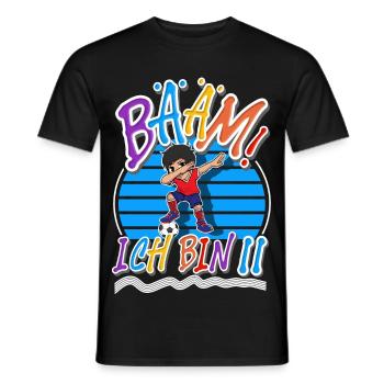 11. Geburtstag Kinder Fußball - Männer T-Shirt - Schwarz - Vorne - AI Model Male 178 light (178cm)