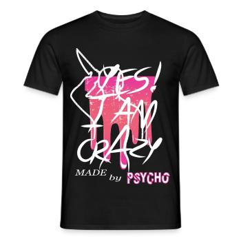 Oui je suis fou - T-shirt homme - noir - Devant - AI Model Male 178 light (178cm)