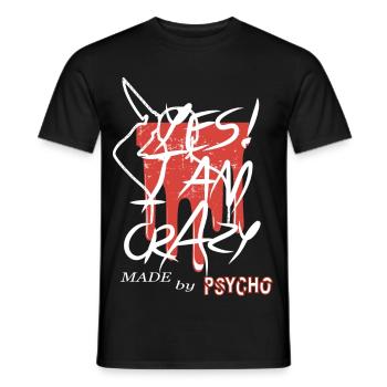 Oui je suis fou - T-shirt homme - noir - Devant - AI Model Male 178 light (178cm)