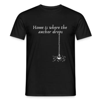 Home is Where The Anchor Drops - Sailing Cruising - Männer T-Shirt - Schwarz - Vorne - AI Model Male 178 light (178cm)