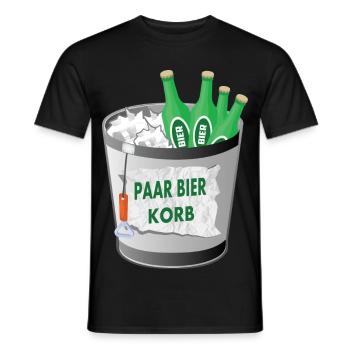 Paar Bier Korb - Männer T-Shirt - Schwarz - Vorne - AI Model Male 178 light (178cm)