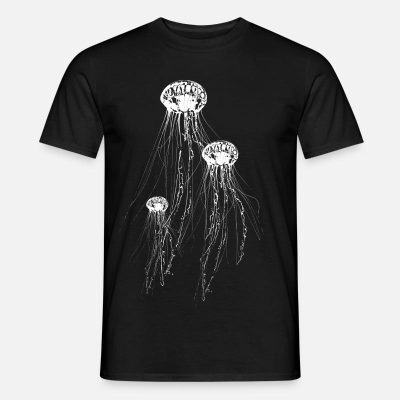 Qualle - Männer T-Shirt - Schwarz
