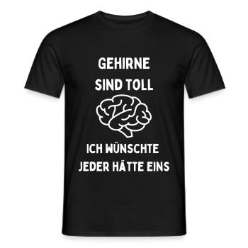 Gehirne sind toll Jeder braucht eins - Männer T-Shirt - Schwarz - Vorne - AI Model Male 178 light (178cm)