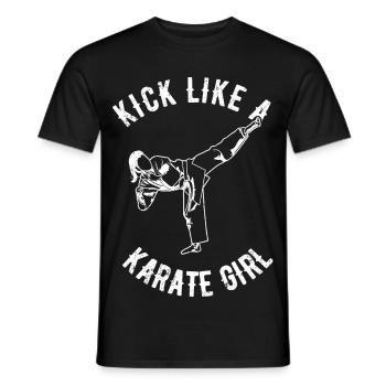 Donnez des coups de pied comme une fille de karaté - T-shirt homme - noir - Devant - AI Model Male 178 light (178cm)